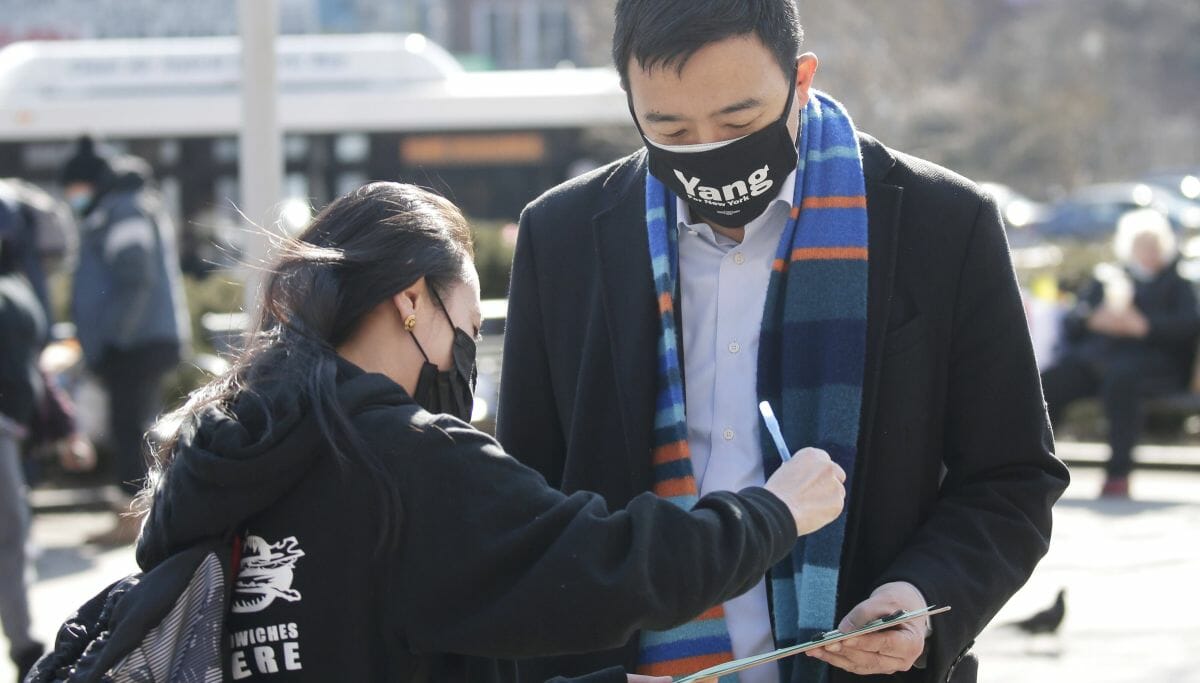 Andrew Yang auf Wahlkampftour in New York