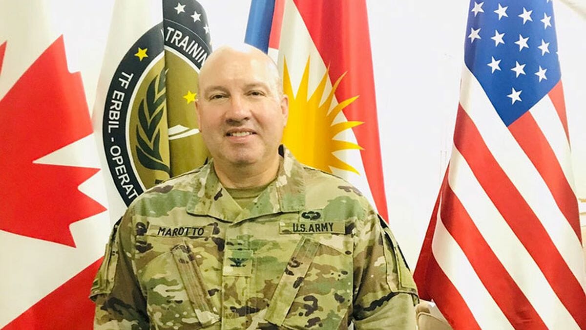 Der Sprecher der US-geführten Koalition im Irak, Oberst Wayne Marotto