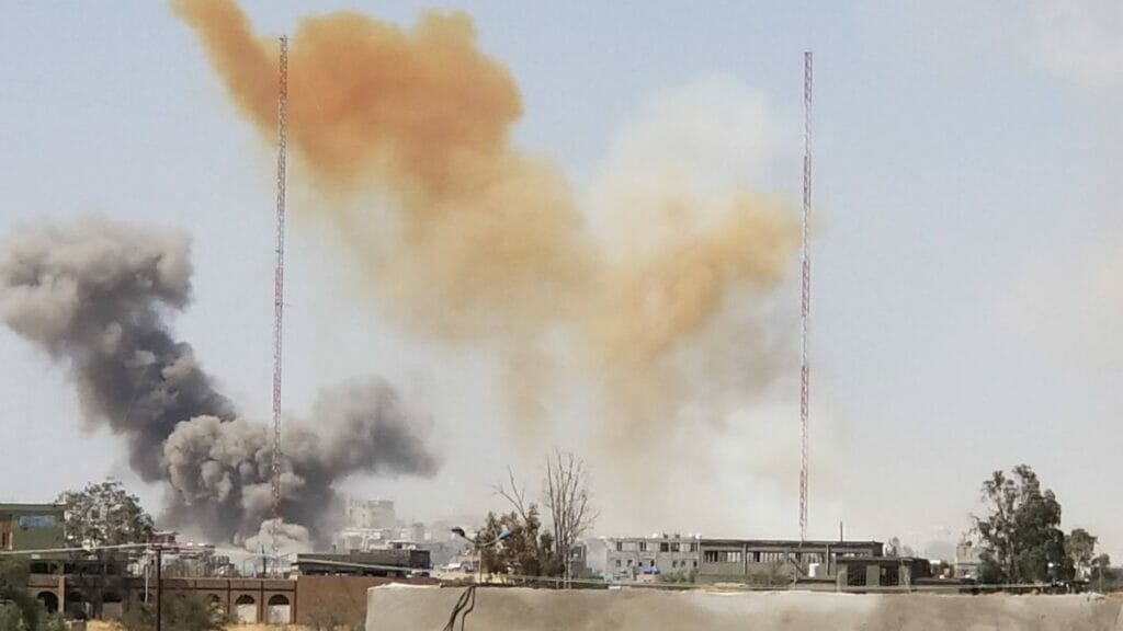 Saudische Angriffe auf die jemenitische Hauptstadt Sanaa am 7. März
