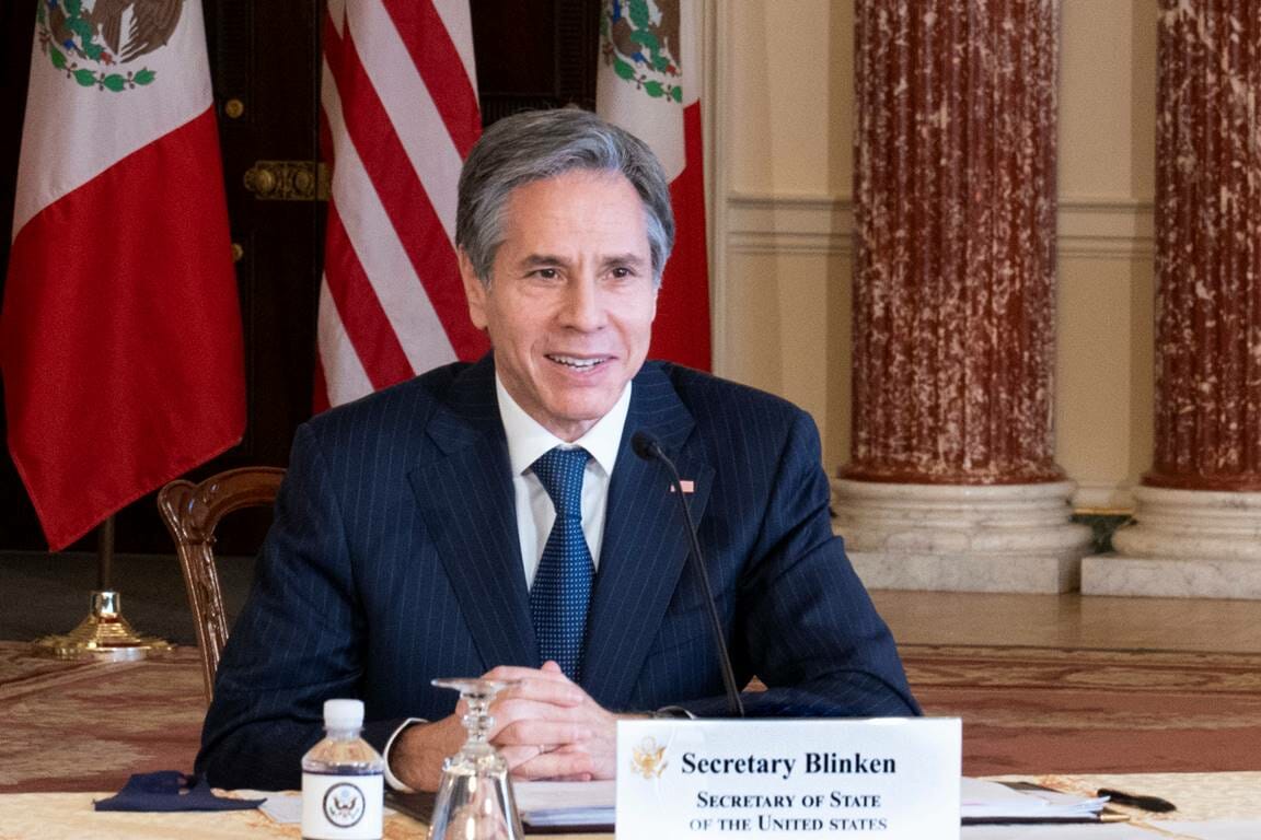 US-Außenminister Blinken will Freiheit, Wohlstand und Demokratie für die Palästinenser. Aber warum fordert er das von Isreal ein? (© imago images/ZUMA Wire)