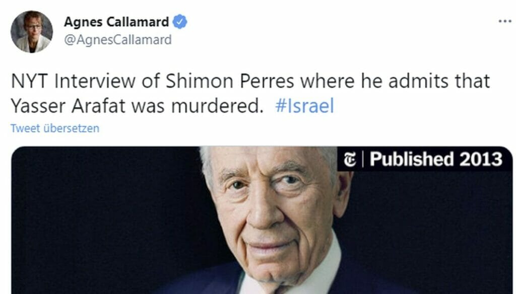 Tweet der Generalsekretärin von Amnesty International, Agnès Callamard