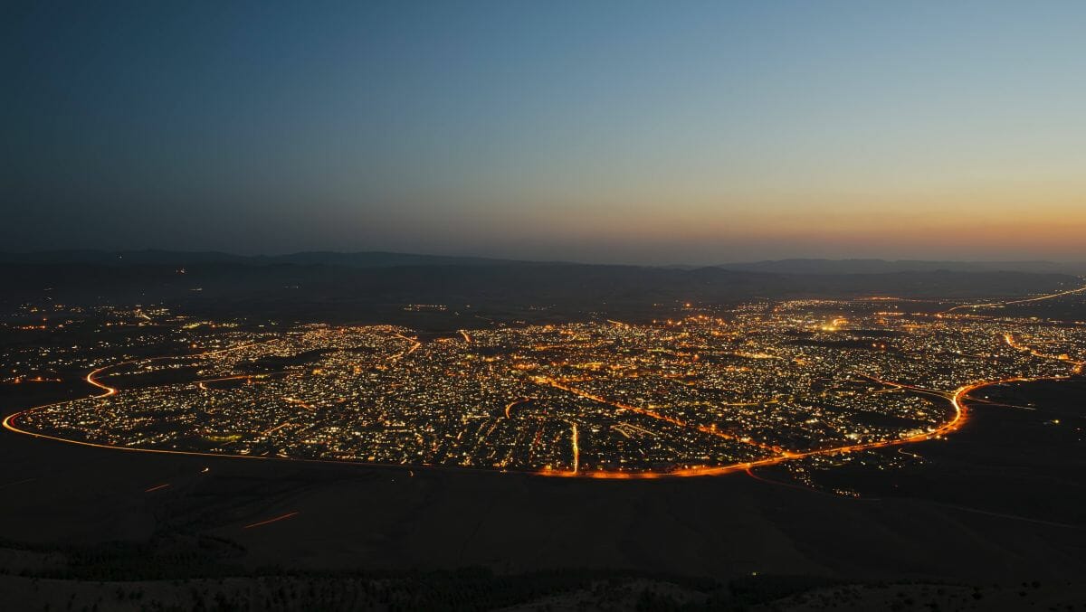 Die Stadt Sulaimaniyya in Irakisch-Kurdistan