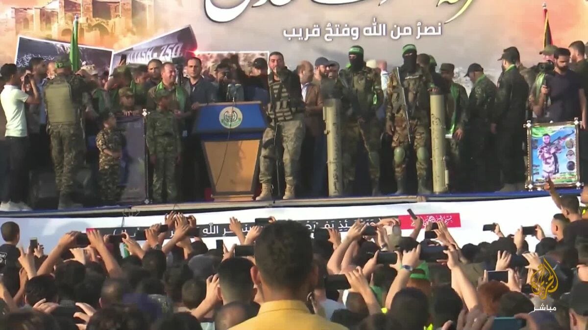Hamaskundgebung zu ehren der "Märtyrer" im Gazastreifen