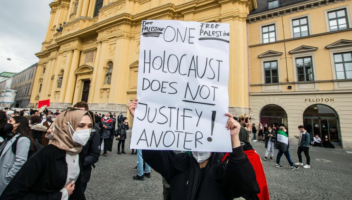 Holocaustrelativierung auf antiisraelischer Demonstration in München