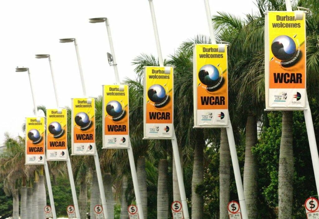 Die Antirassismus-Konferenz in Durban 2001 wurde zu einem israelfeindlichen Spektakel. Deutschland wird bei der Neuflage im September nicht dabei sein. (© imago images/Belga)
