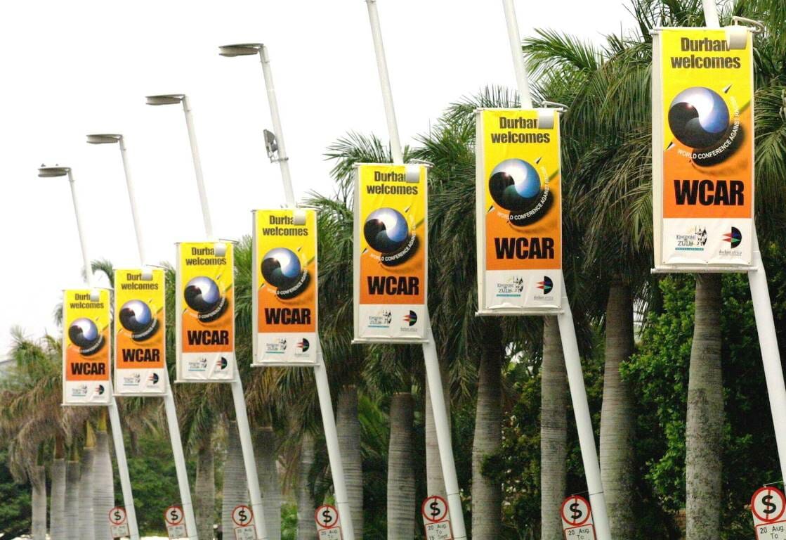 Die Antirassismus-Konferenz in Durban 2001 wurde zu einem israelfeindlichen Spektakel. Deutschland wird bei der Neuflage im September nicht dabei sein. (© imago images/Belga)