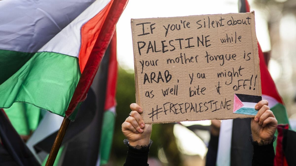 Libanesische Solidaritätdemonstration mit der Hamas während der Militärauseinandersetzungen mit Israel