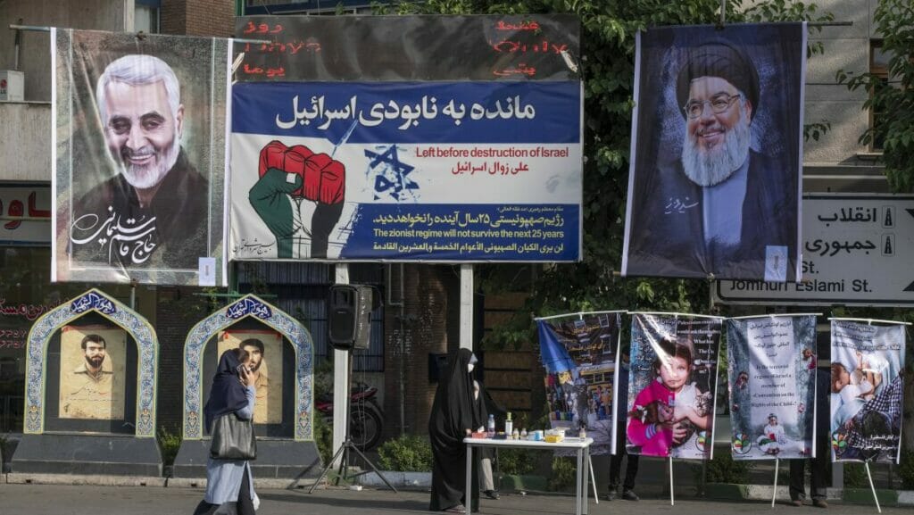 Bild des Hisbollah-Führers Nasrallah in Teheran