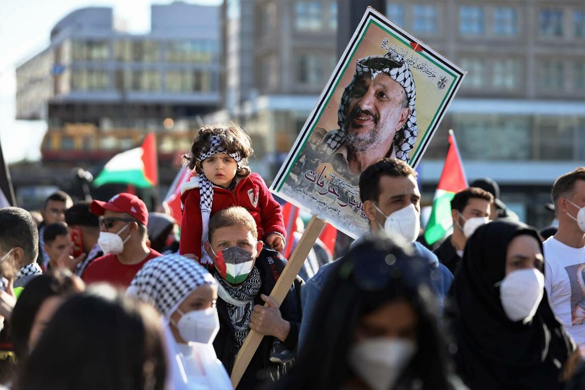 Während des jüngsten Gaza-Krieges fanden in vielen Städten Deutschlands, wie hier in Berlin, anti-israelische Kundgebungen statt. Eine in Mannheim hat ein gerichtliches Nachspiel. (© imago images/ZUMA Wire)