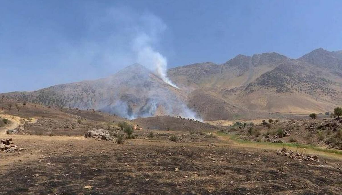 Iranische Angriffe in der Region Barbzin im nordirakischen Bezirk Erbil