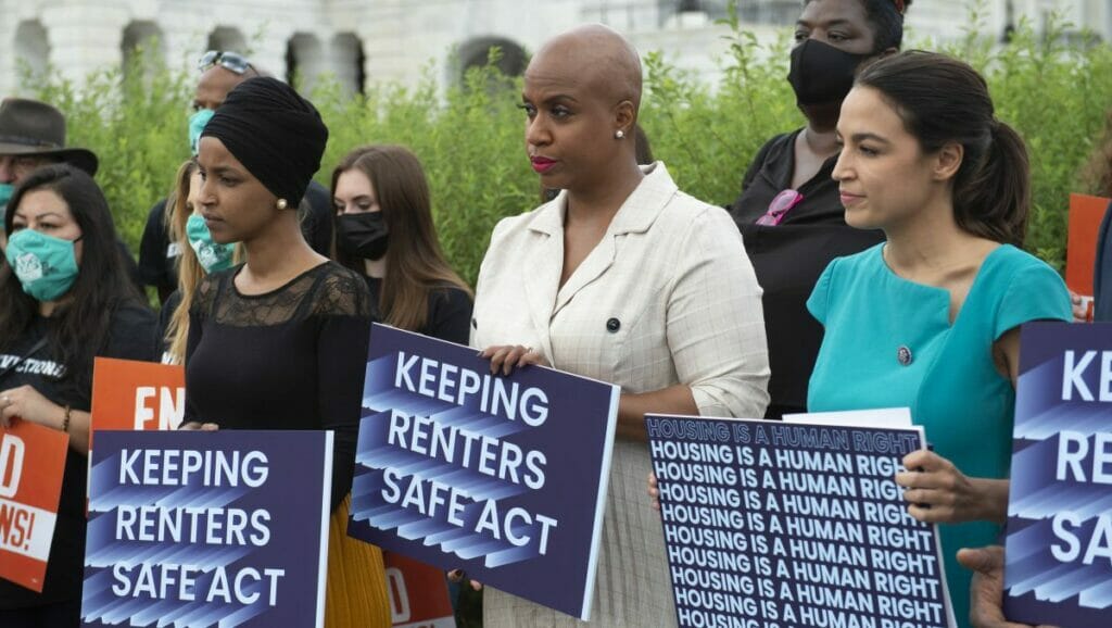 Mitglieder des "Squad": die "progressiven" US-Demokratinnen Omar, Pressley, Ocasio-Cortez
