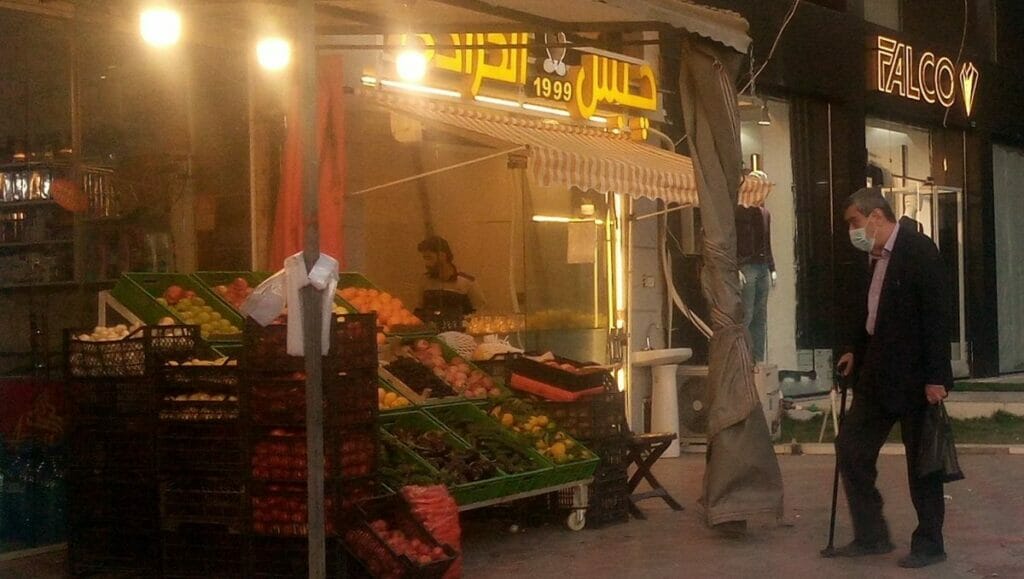 Eher selten zu sehen: Schutzmasken in Sulaymaniyah