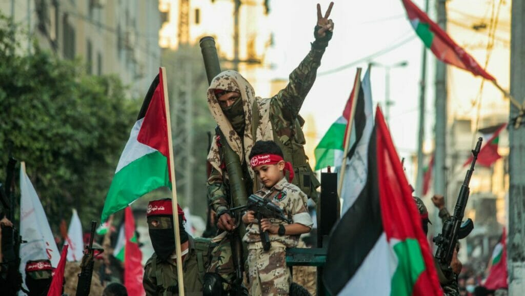 Aufmarsch der Terrororganisation PFLP im Gazastreifen