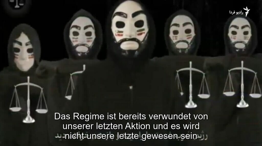 Ausschnitt aus dem Video der Hackergruppe »Edaalate-Ali«