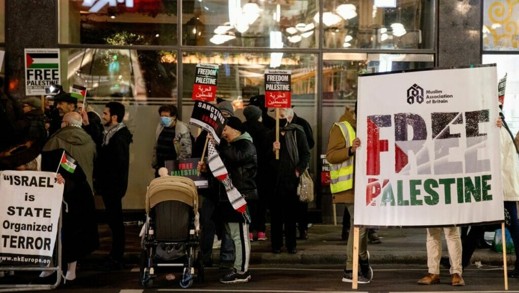 Antiisraelische Demonstration für Sheikh Jarrah in London