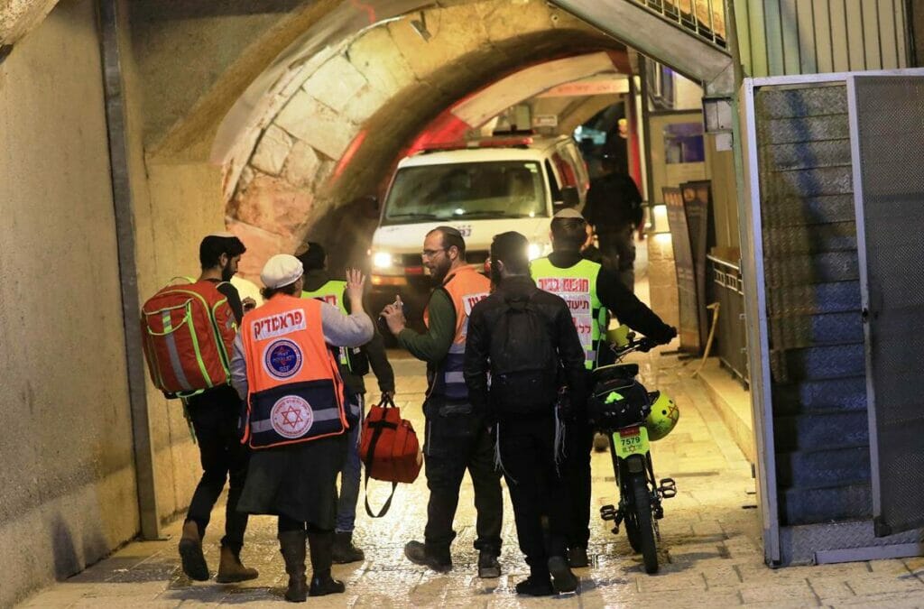 Ort des Anschlags in Jerusalem, über den ORF.at auf die ihm eigene Art berichtet. (© imago images/Xinhua)