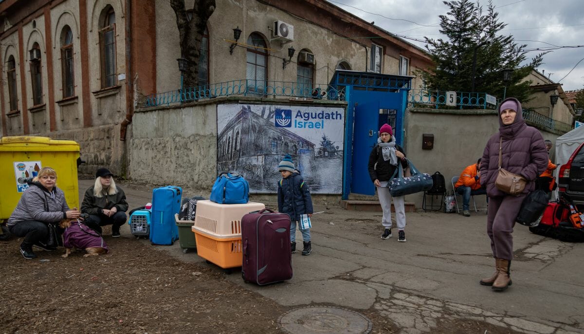 Ukrainische Flüchtlinge in Kischinau warten auf die Weiterreise nach Israel