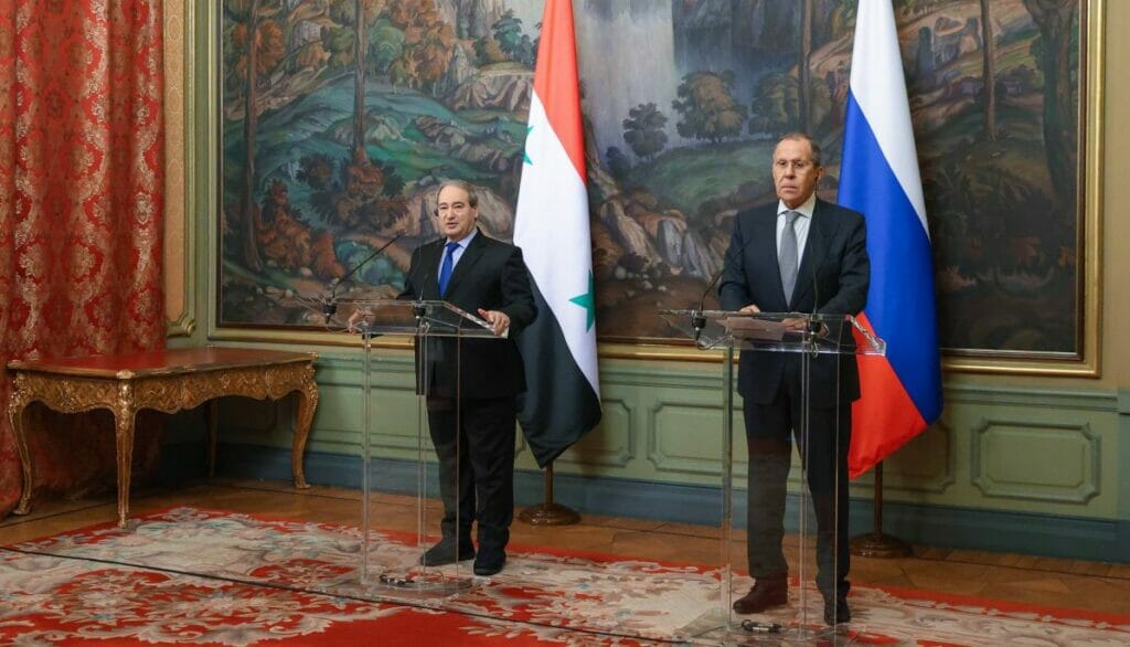 Syriens Außenminister Mekdad und sein russischer Amtskollege Lawrow