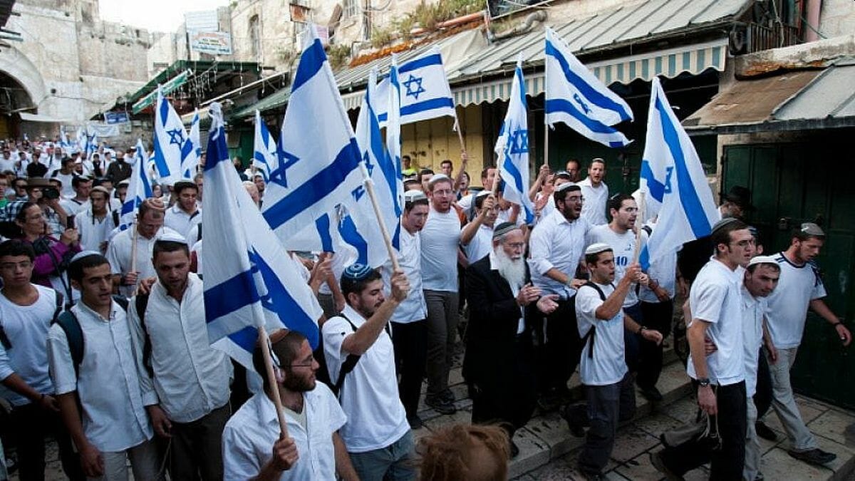 Palästinensiche Organisationen machen mobil gegen den Flaggenmarsch in Jerusalem
