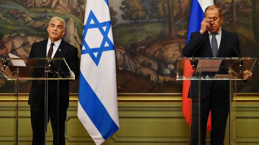 Israels außenminister Lapid kritisierte seinen russischen Amtskollegen Lawrow scharf