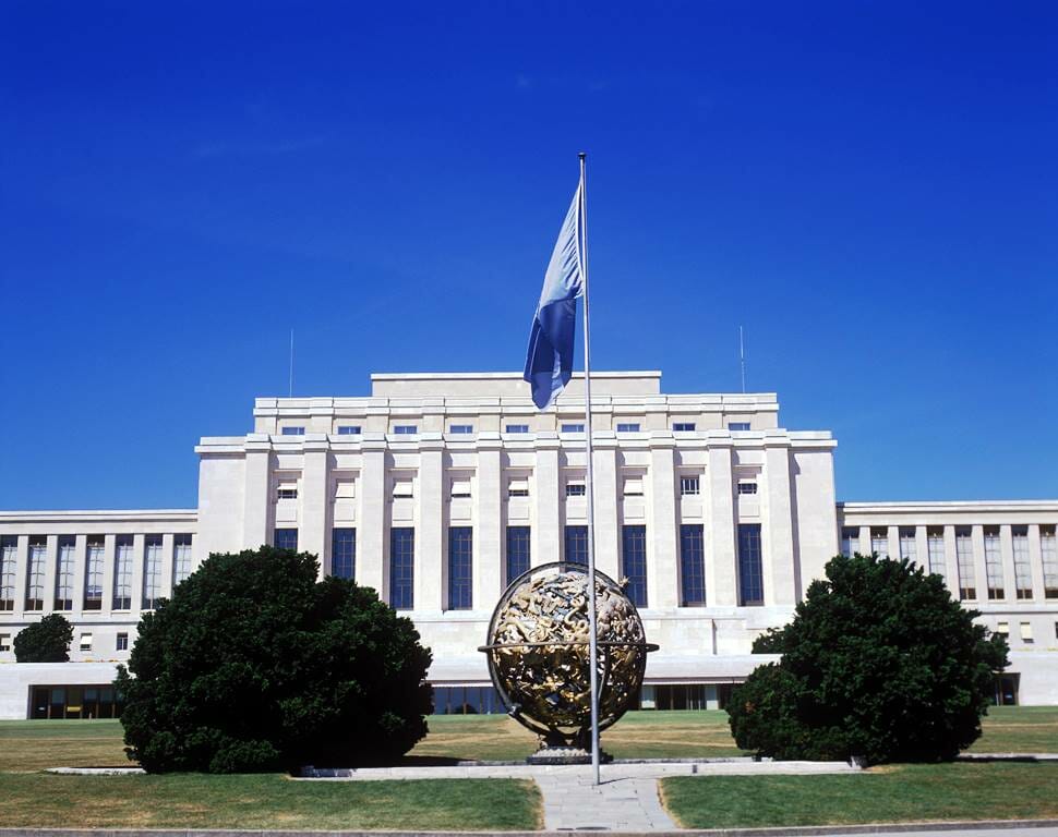 Der UN-Menschenrechtsrat ist im Sitz der Vereinten Nationen in Genf angesiedelt. (© imago images/SMID)