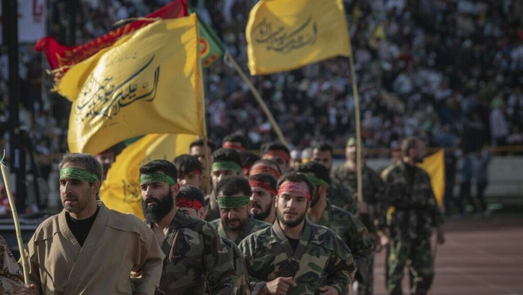 Mitglieder der paramiltärischen Basiji-Milzen im Iran