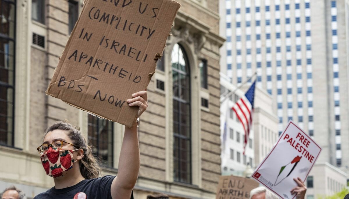 Demonstartion der antisemtischen BDS-Bewegung in Boston