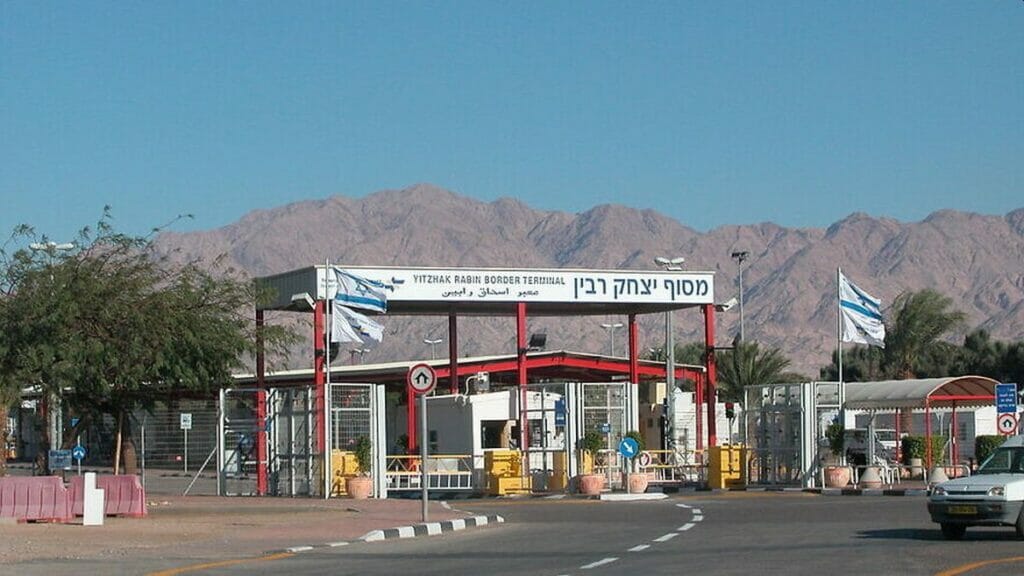 Der Yitzhak-Rabin-Grenzübergang zwischen Israel und Jordanien