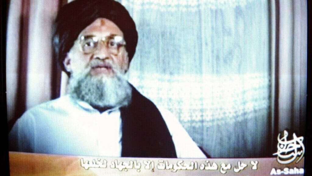 Ayman al-Zawahiri in einem Al-Jazeera-Bericht aus dem Jahr 2006