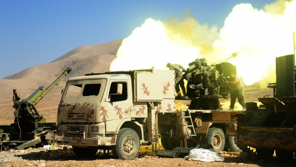 Kämpfer der libanesischen Hisbollah bei ihrem Einsatz auf Seiten von Assad in Syrien