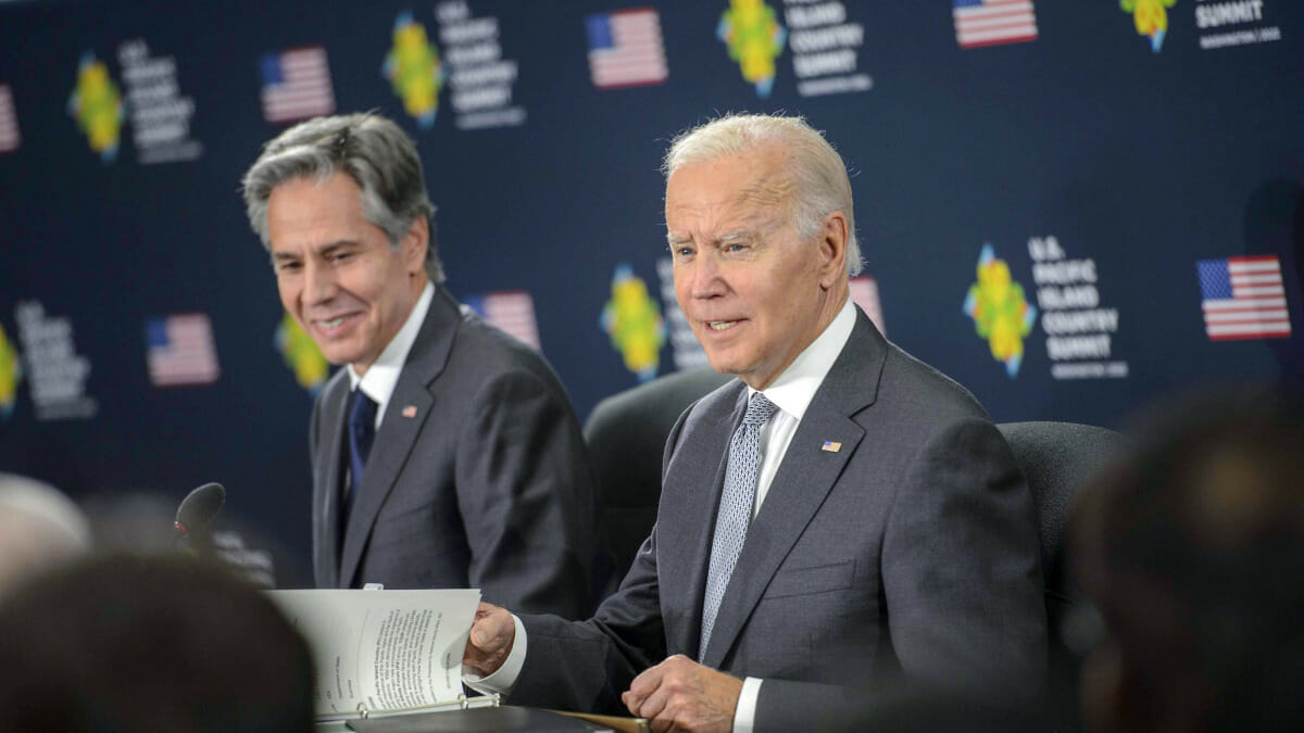 US-außenminister Antony Blinken und Präsident Joe Biden