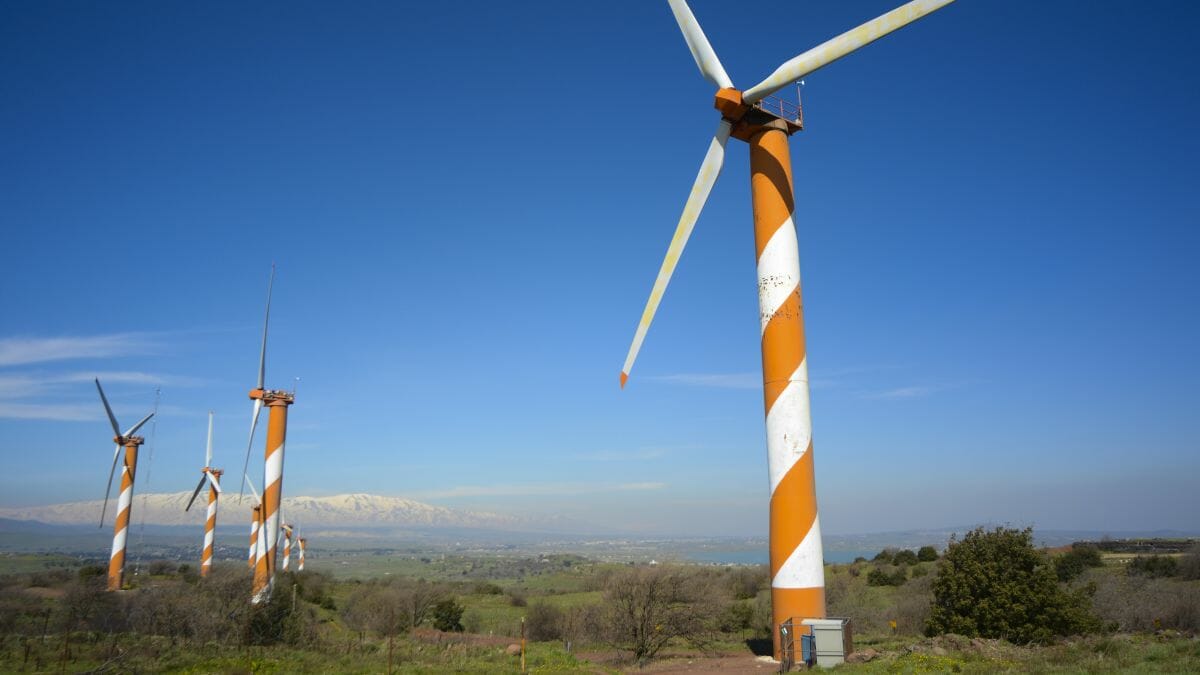 Windpark auf den israelischen Golanhöhen