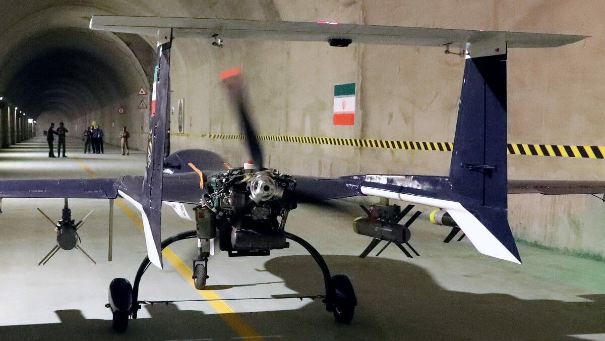 Iranische Drohne in einer unterirdischen Basis