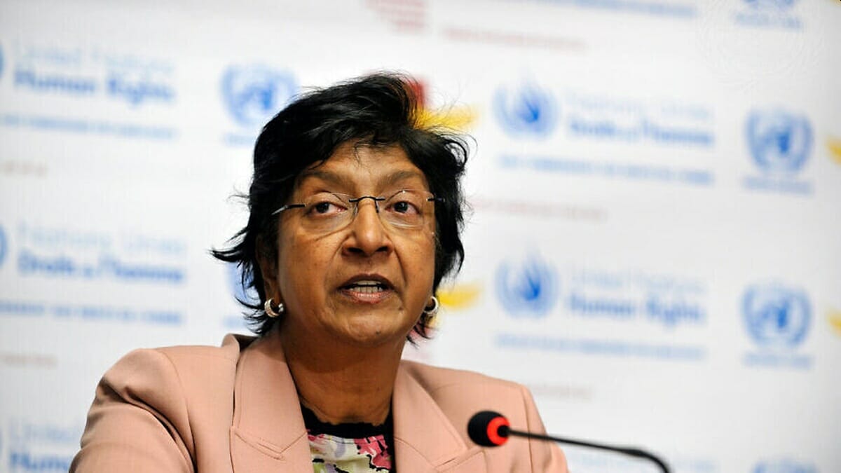 Die Vorsitzende der Untersuchungskommission des UN-Menschenrechtsrats zu Israel, Navi Pillay