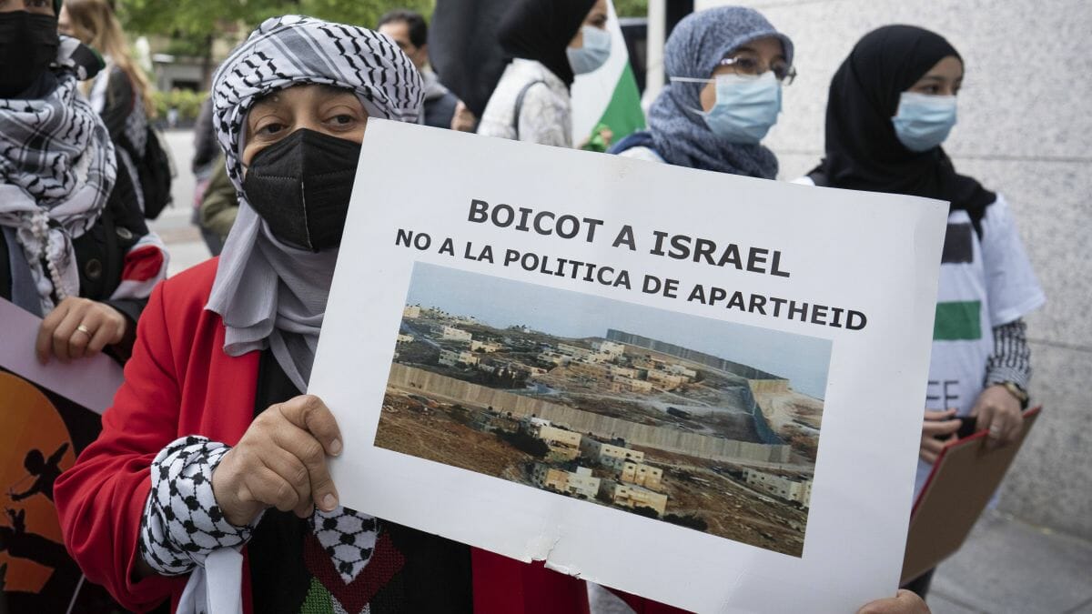 Demonstration der antisemtischen BDS-Bewegung in Spanien