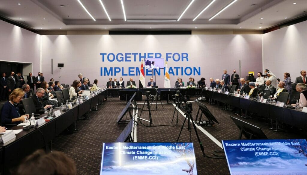 Treffen der Eastern Mediterranean and Middle East Climate Change Initiative auf dem Klimagipfel in Ägypten