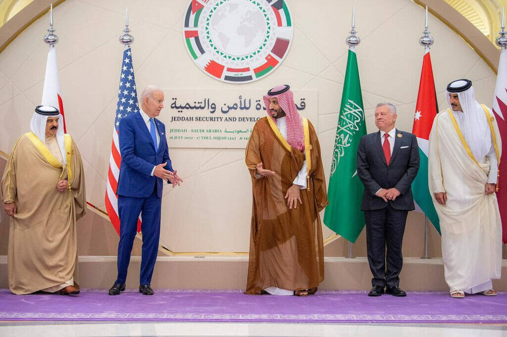 US-Präsident Joe Biden mit dem saudischen Kronprinzen Mohammed bin Salman