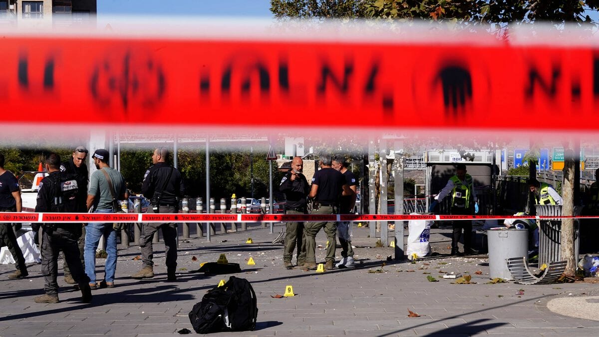 Tatort des Bombenanschlags in Jerusalem