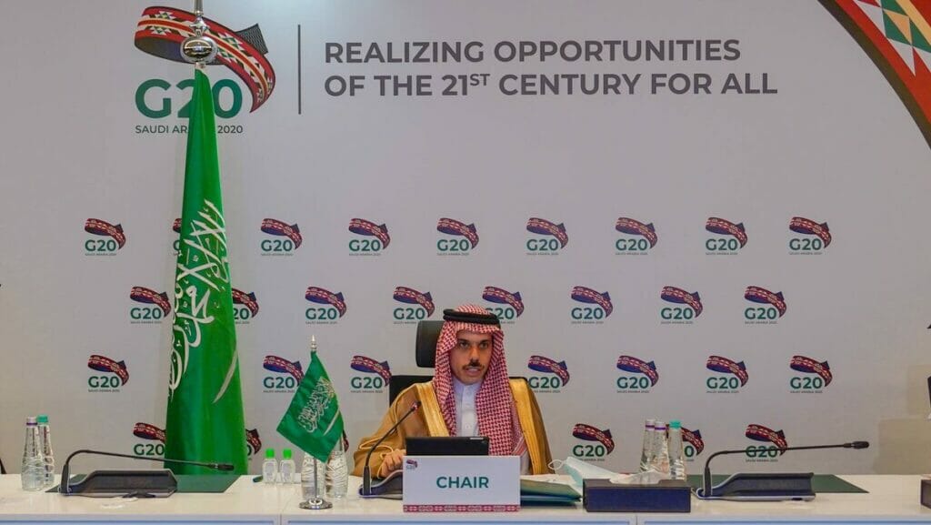 Der saudische Außenminister Faisal bin Fahrbahn