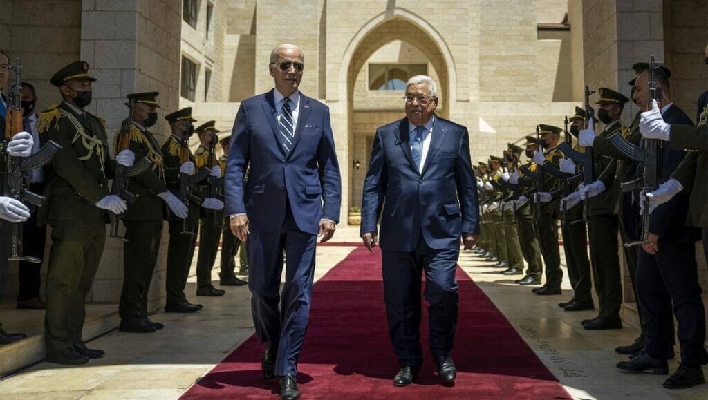 US-Präsident Biden zu Gast bei Mahmud Abbas in Bethlehem