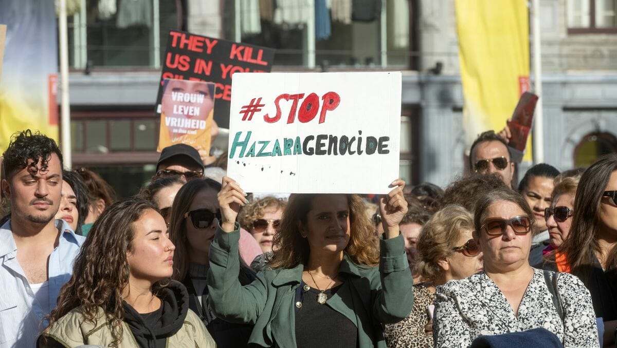 Solidaritätsdemonstration mit den Hazara in Amsterdam