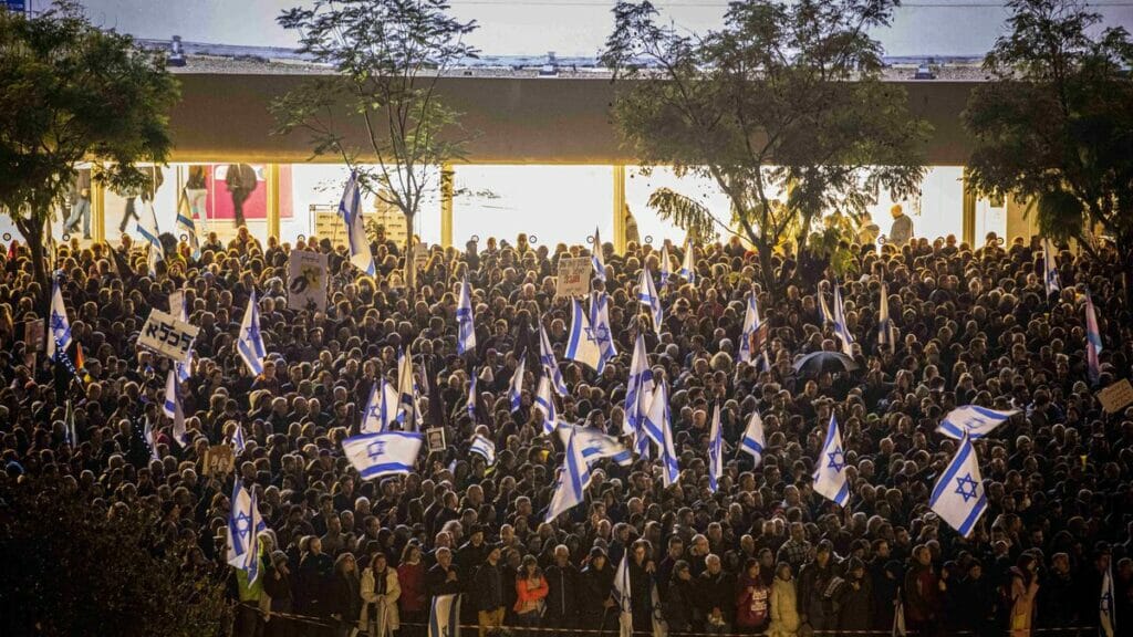 Demonstration in Tel Aviv gegen die geplante Justizreform der Regierung Netanjahu