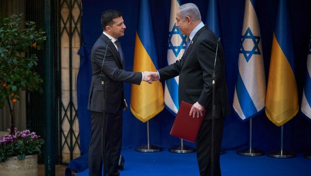 Ukraines Präsident Wolodymyr Selenskyj und Israels Premierminister Benjamin Netanjahu