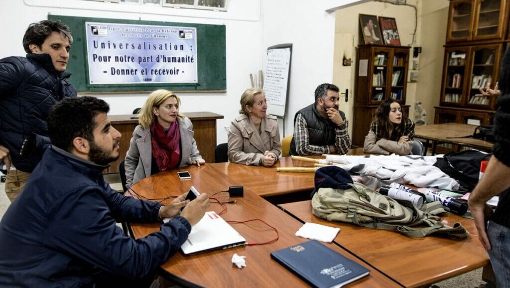 Das Hauptquartier der verbotenen algerischen Liga zur Verteidigung der Menschenrechte