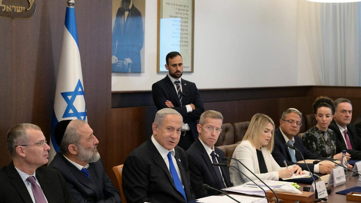 Israels Premierminister Netanjahu bei einer Kabinettssitzung