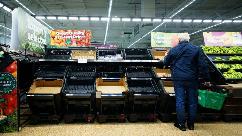 Der marokkanische Ausfuhrstopp sorgt für leere Gemüseregale in Großbritannien