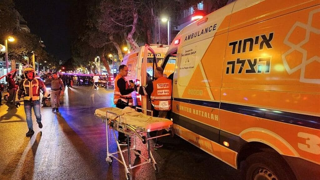 Tatort des Terroranschlags eines Hamas-Aktivisten in Tel Aviv