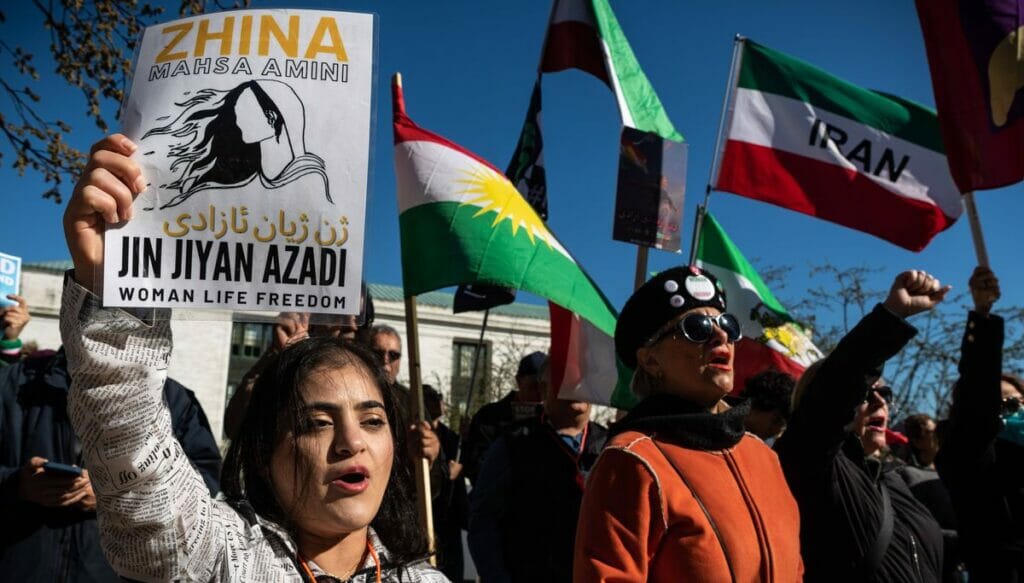 Solidaritätsdemontsration mit den iranischen Prosten in Washington