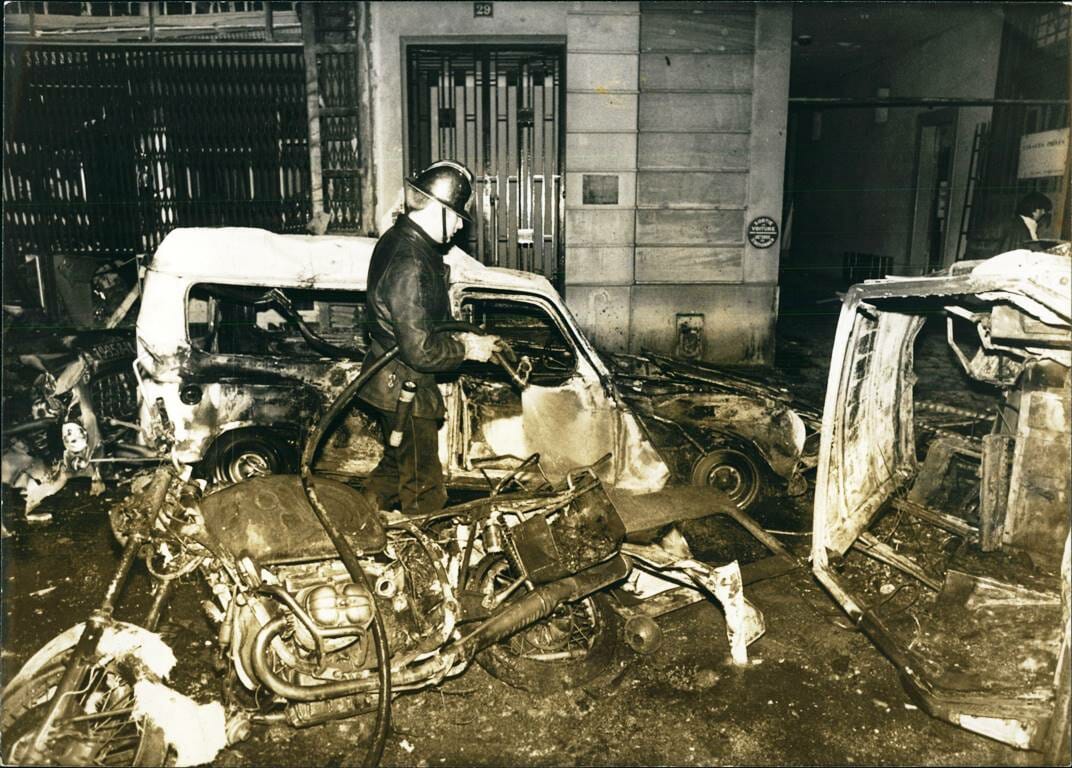 Nach dem Attentat auf die Synagoge in der Pariser Rue Copernic. (© imago images/ZUMA/Keystone)