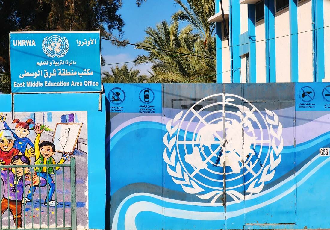 Die UNRWA-Zentrale im Gazastreifen. (© imago images/APAimages)